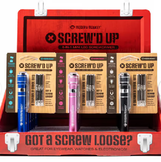 Modern Monkey Screw’d Up 6-in-1 Screwdriver with LED Light
