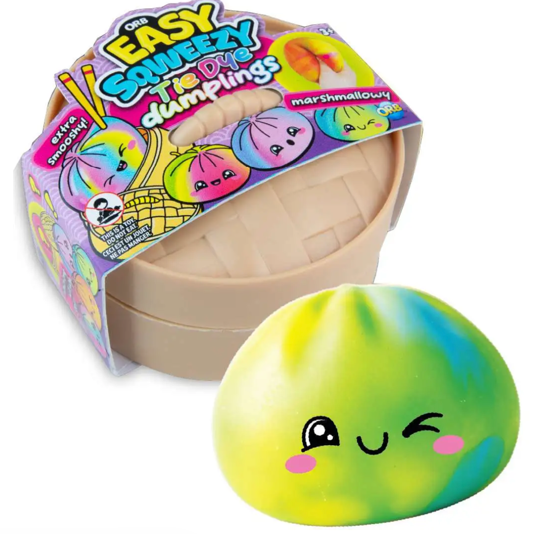 ORB™ Easy Sqweezy Tie Dye Dumplings Squeeze Toy Mystery Pack [1 RANDOM Color, Extra Smooshy!]