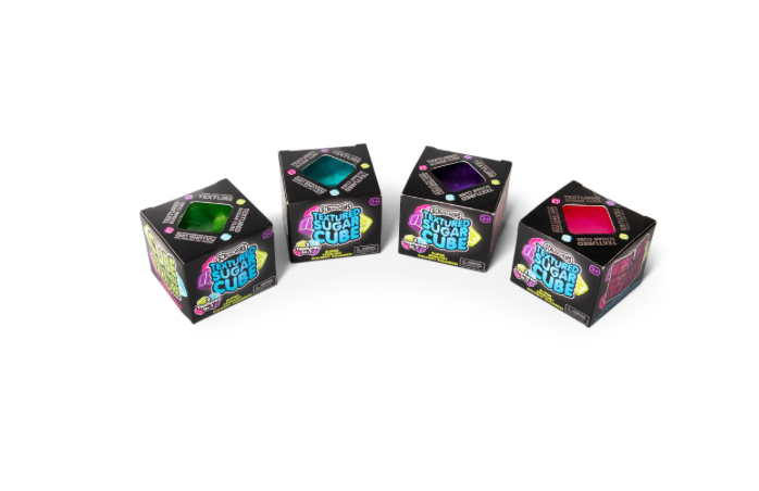 ***COMING SOON***Scrunchems Textured Sugar Cube 2.5 Inch Squishy Sensory Toy - Assorted