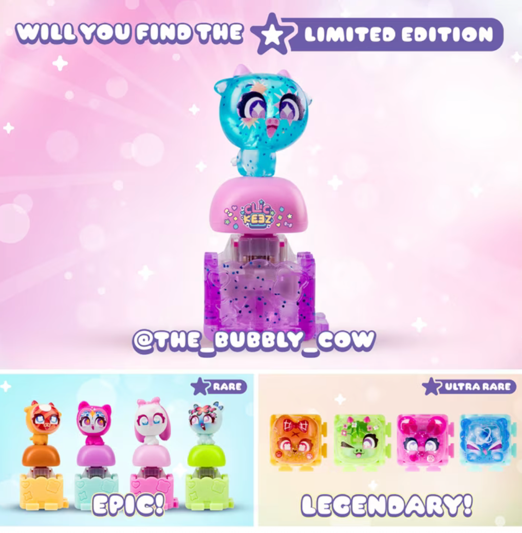Clickeez Series 3 12-Pack, 12 Collectible Character Keyboard Keys Click and Clack