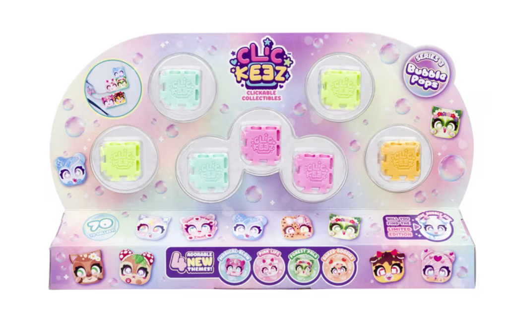Clickeez Series 3 12-Pack, 12 Collectible Character Keyboard Keys Click and Clack