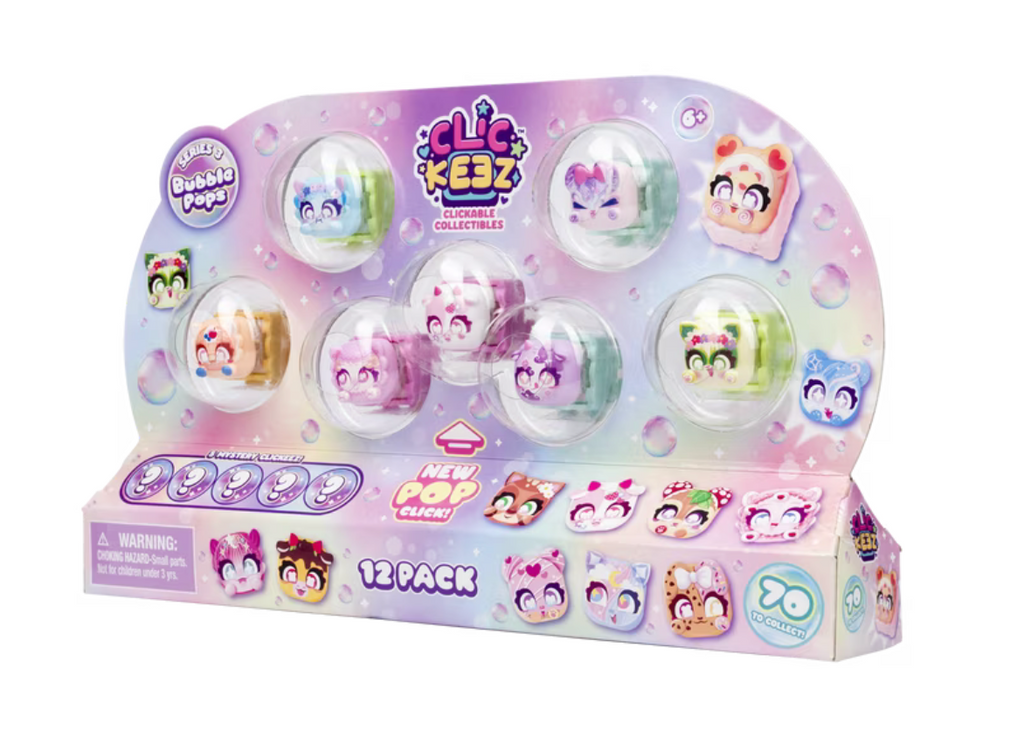 Clickeez Series 3 12-Pack, 12 Collectible Character Keyboard Keys Click and Clack