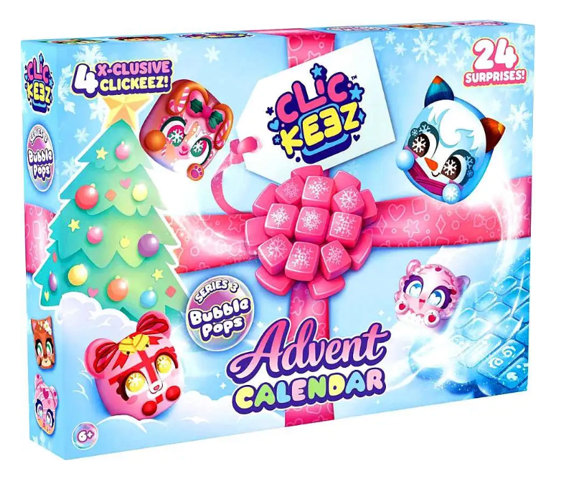 Series 3 Bubble Pops Clickeez Advent Calendar [24 Days of Surprises!]