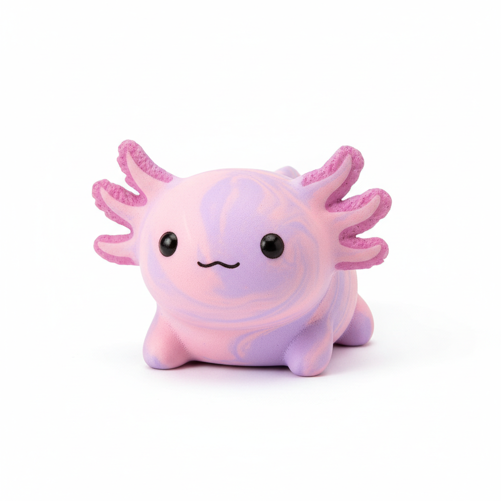 Cute kawaii axolotl squishy stress ball toy